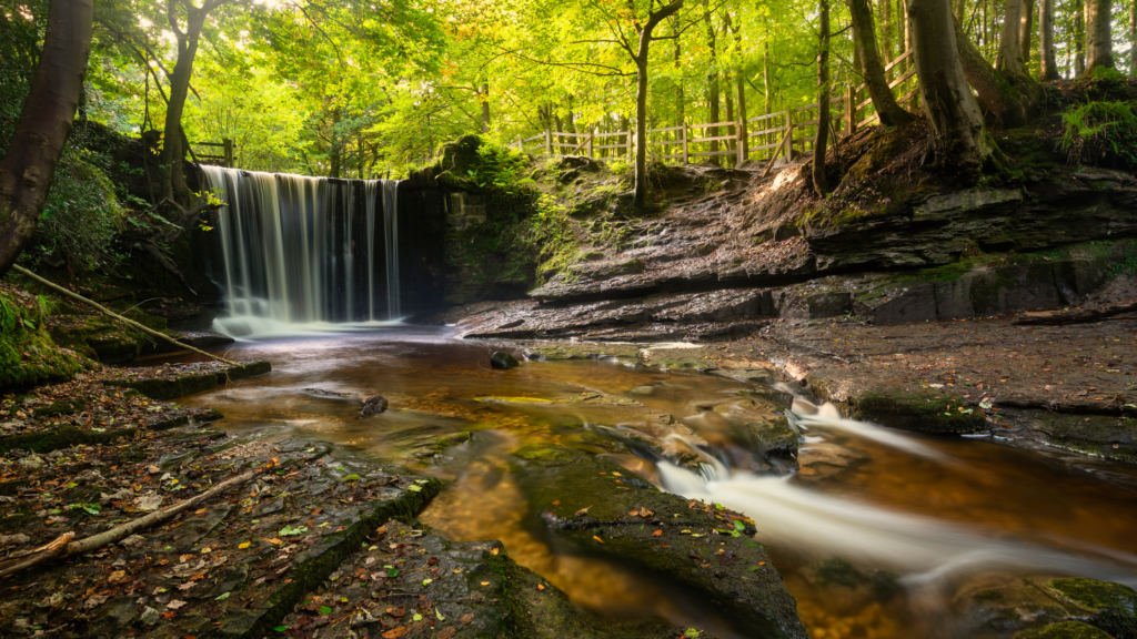 Nant Mill Woods waterfall - great place to walk in Wales - - great walks in Wales
