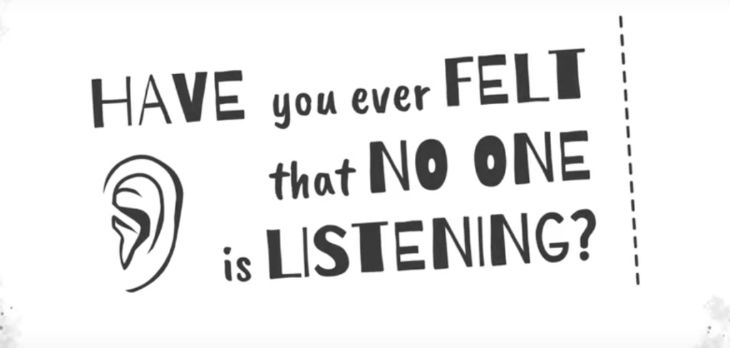 Still from TGP Advocacy video - Have you ever felt that no one is listening?