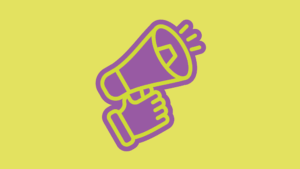 Illustration of a person holding a megaphone