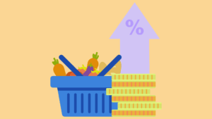 Paying for a shopping basket with cash